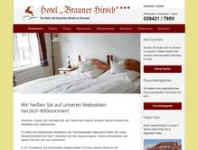 Tablet Screenshot of hotel-braunerhirsch.de